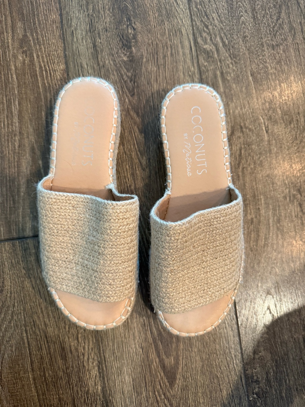 Coconuts by Matisse Beige Woven Slide Mules